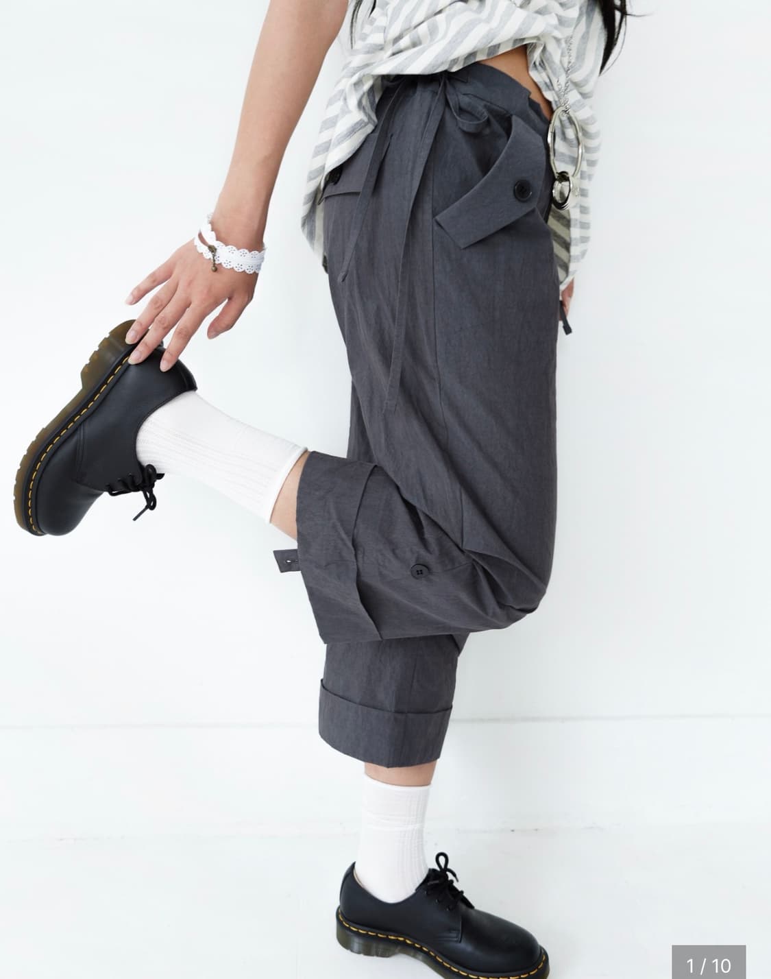 인앤양인하모니 미디움 팬츠 차콜 상품이미지1