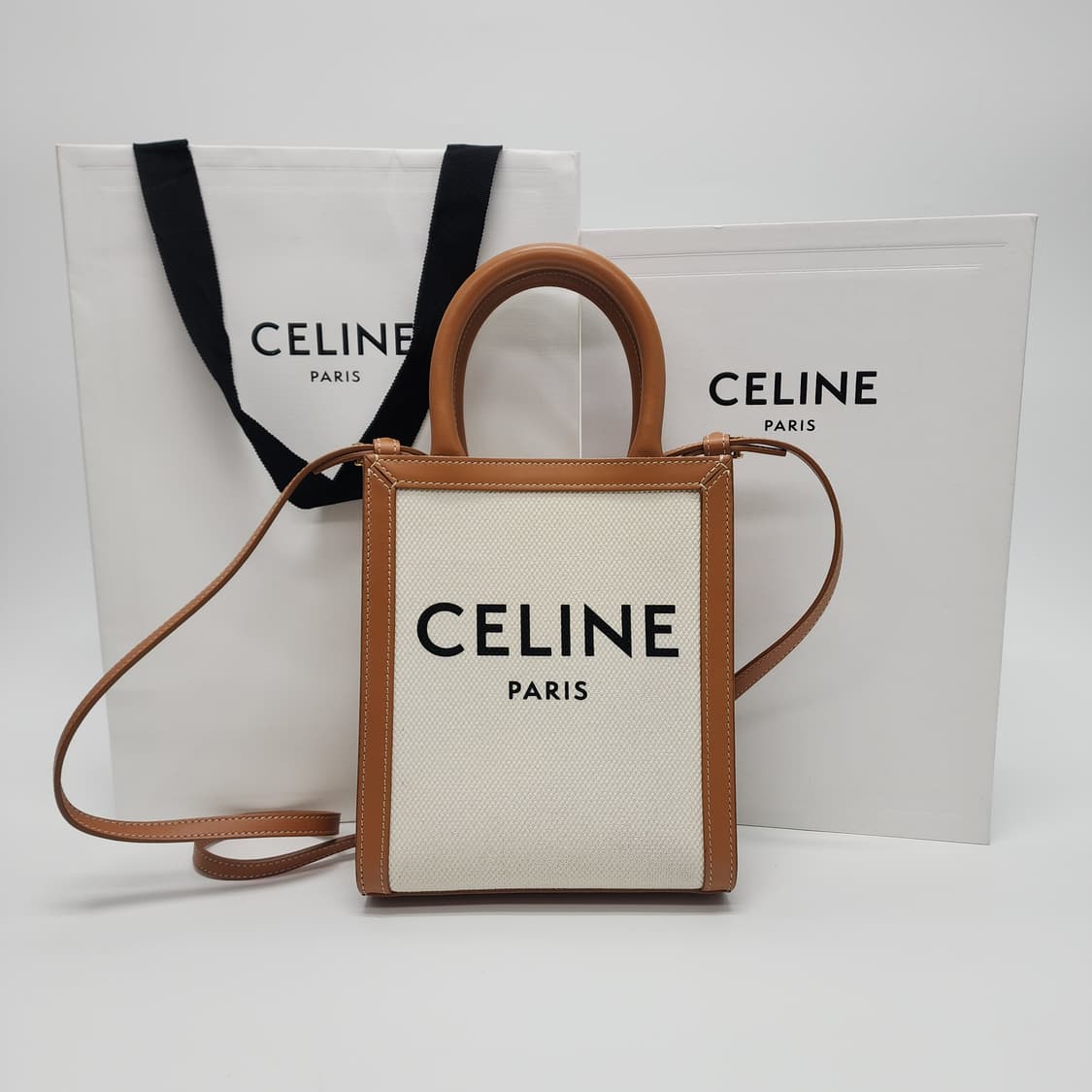 전시품급 셀린느 카바스 미니 버티컬 토트백 숄더백 상품이미지1