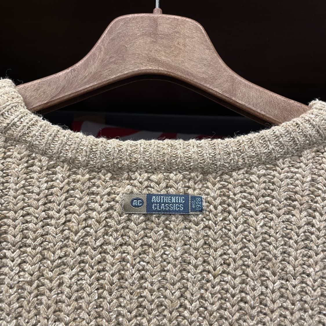 디즈니 클래식 어센틱 미키마우스 자수 로고 니트 스웨터 상품이미지4