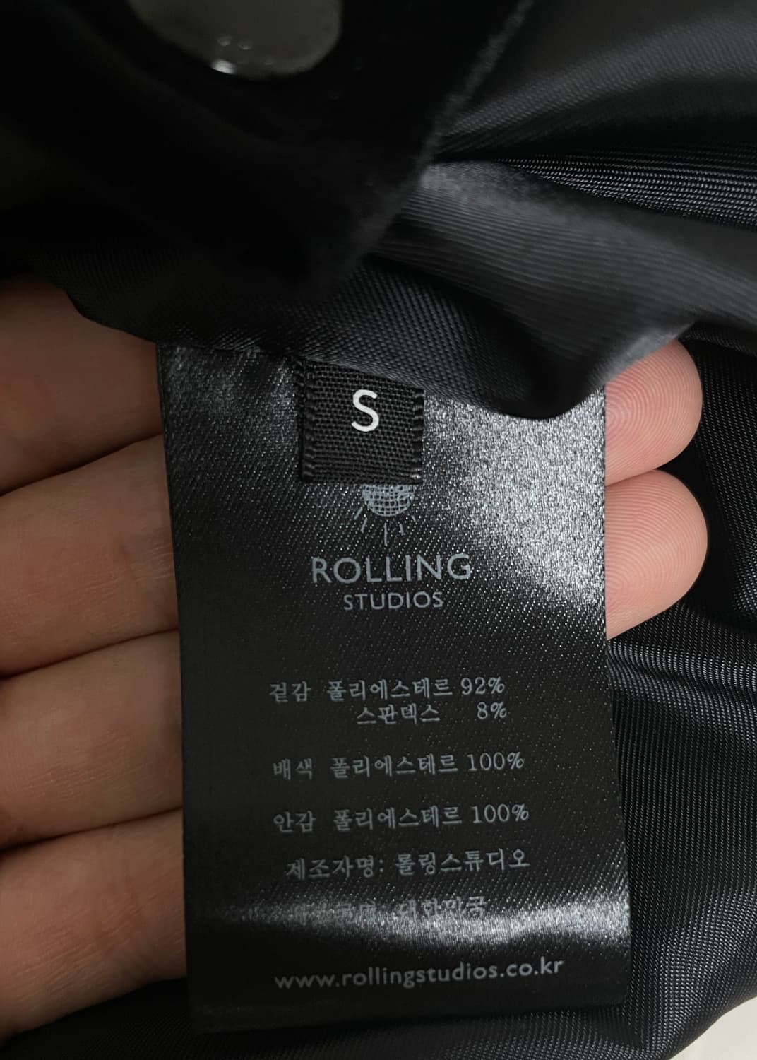 롤링스튜디오 생로랑st 바시티 자켓 블루종 블랙 상품이미지5