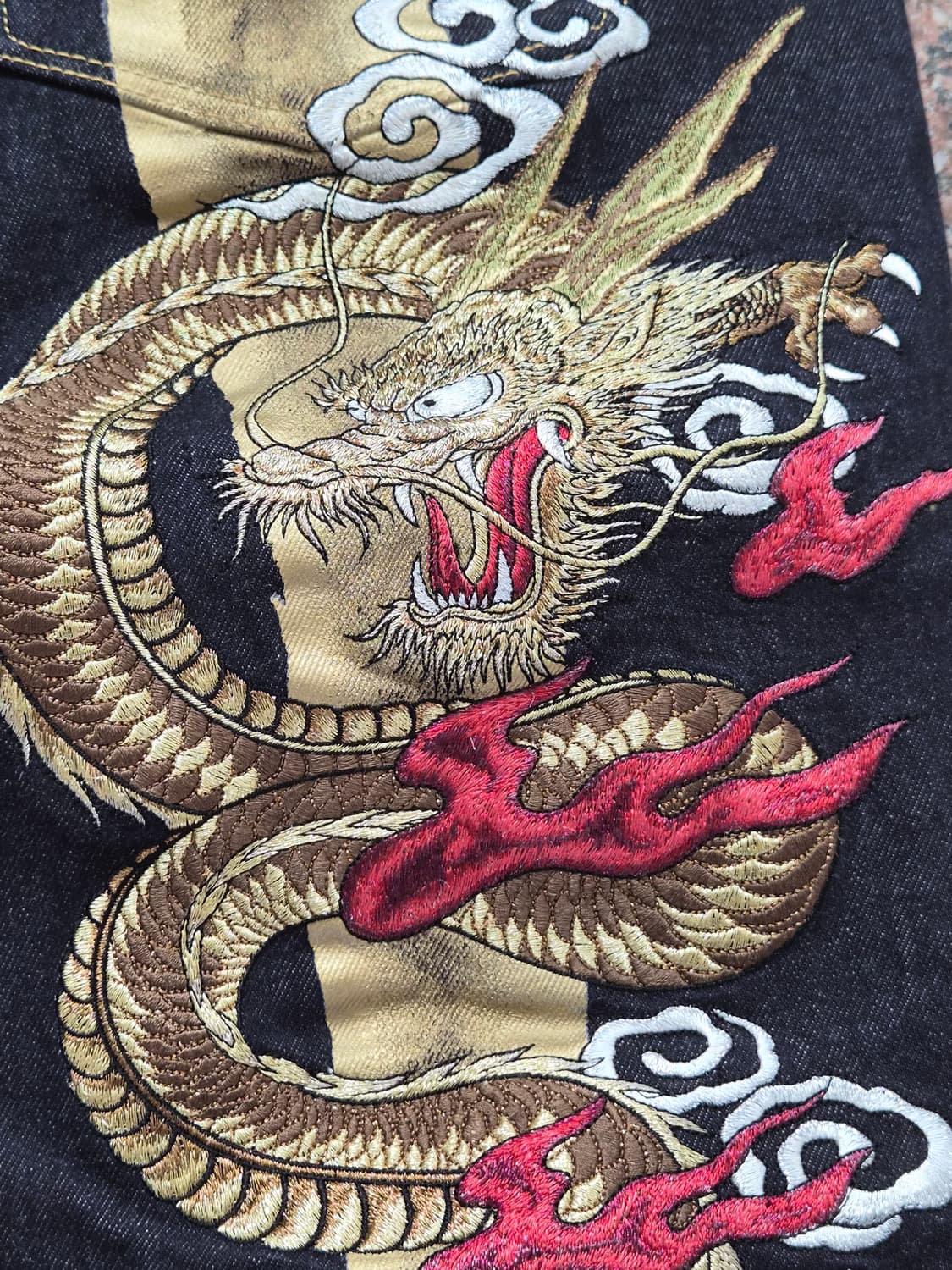 에비수 2008 황금 드래곤 자수 데님 상품이미지3