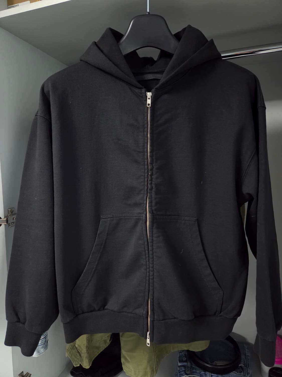 (1) Htae 80s vtg 후드 집 레이븐 블랙 상품이미지1