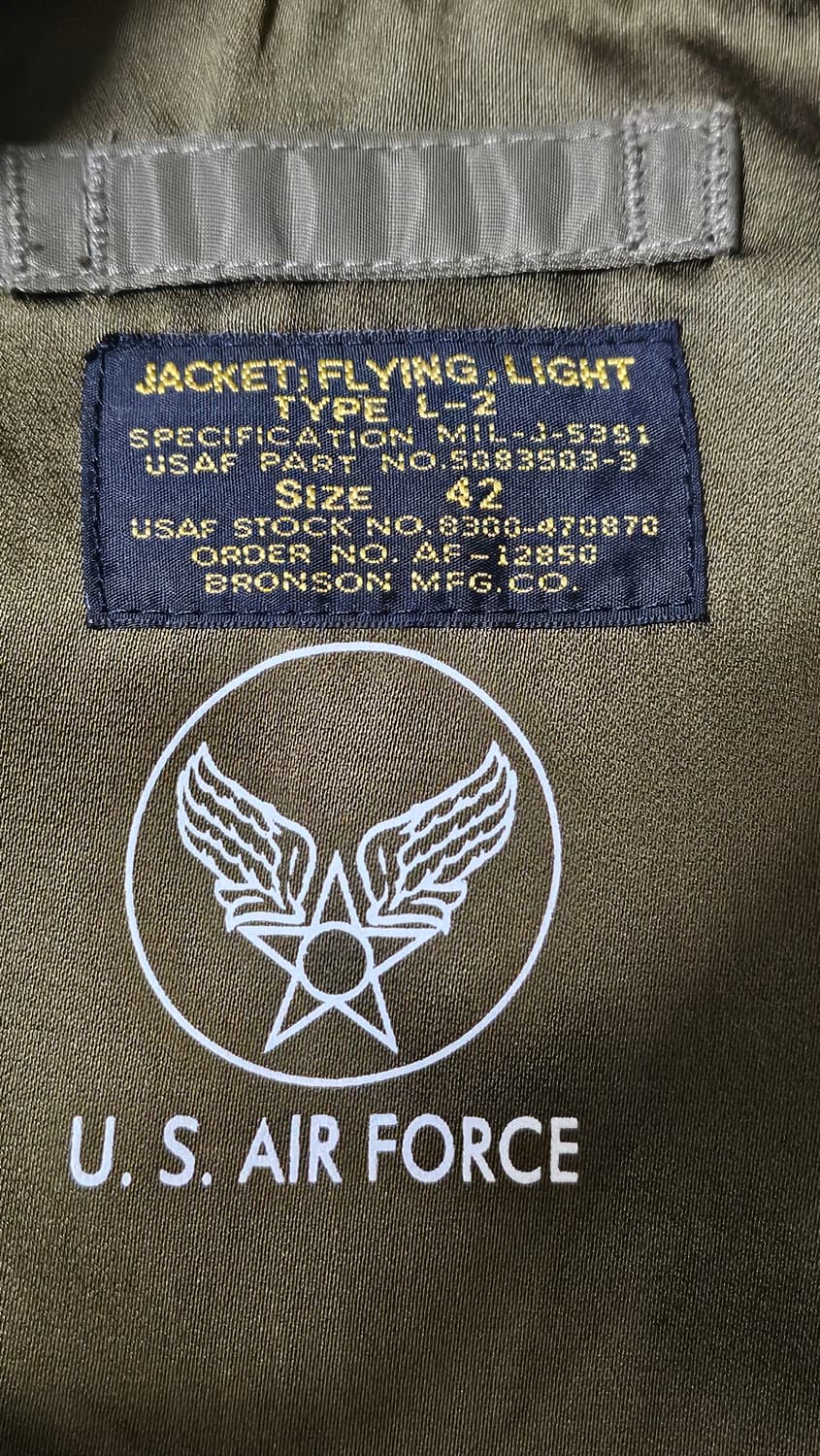 [42] Bronson 브론슨 L-2a 자켓 올리브 l2 상품이미지3