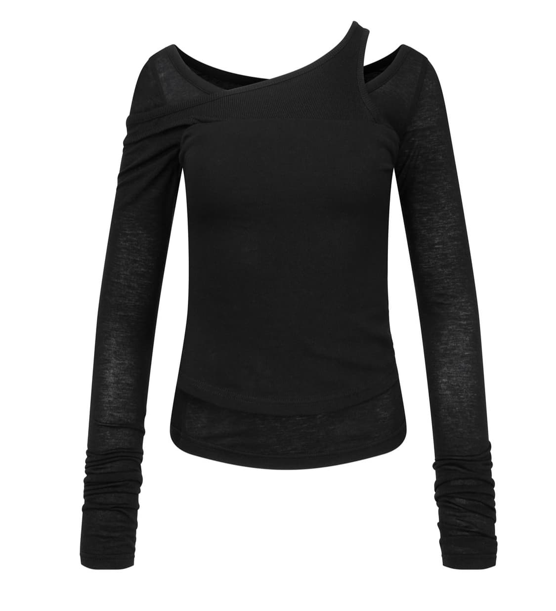 나체 슬리브 (MIXED LAYERED LONG SLEEVE BLACK) 상품이미지2