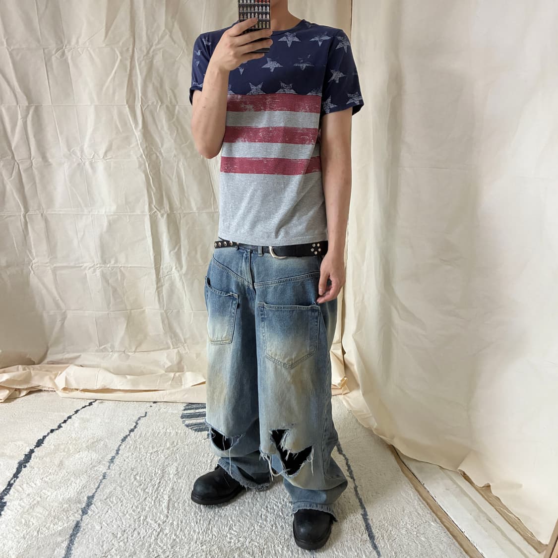 American Flag Marl Jersey T-Shirt 상품이미지1