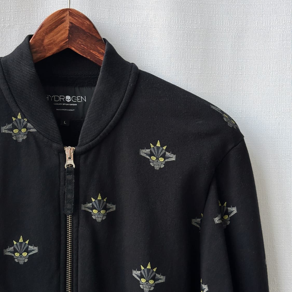 하이드로겐 로봇 스컬 프린팅 블루종 블랙 L 상품이미지2