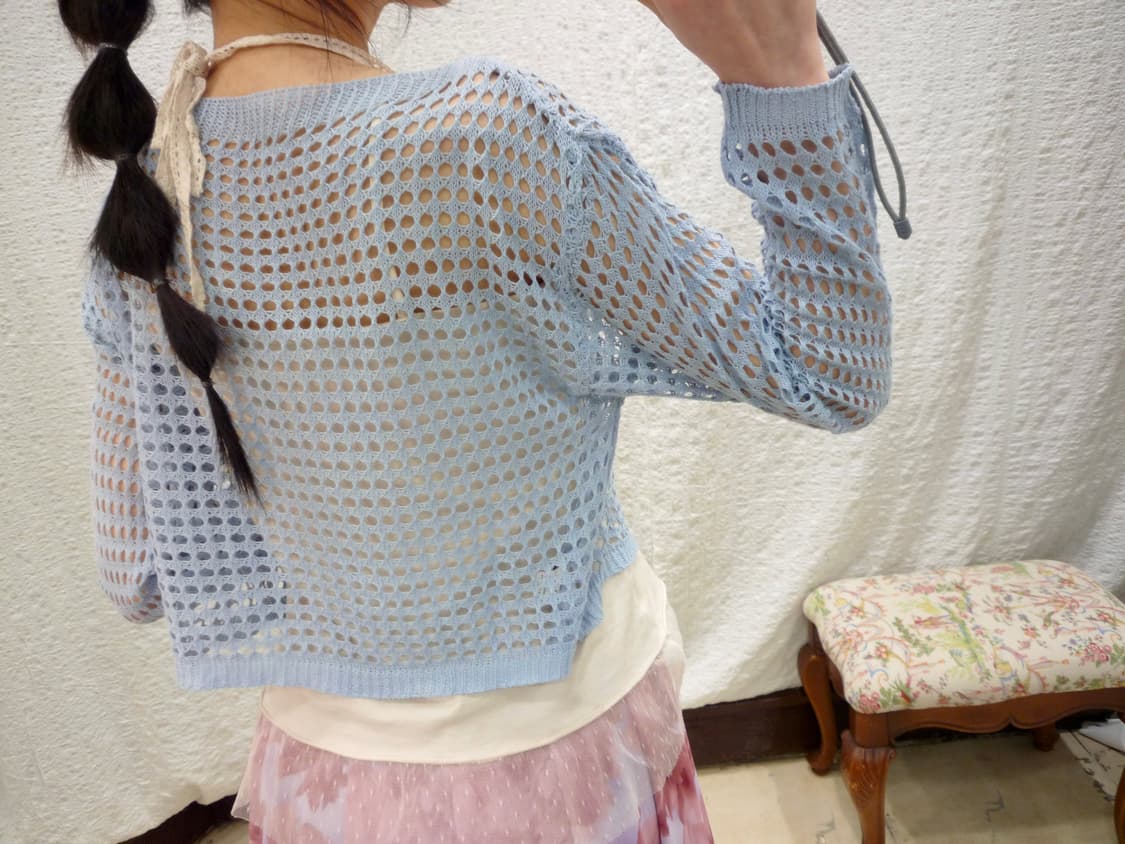 Muted blue net knit 상품이미지4