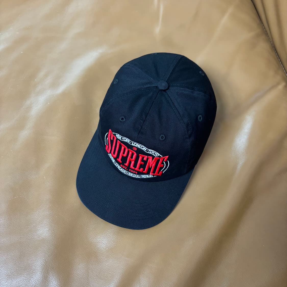 슈프림 6패널 볼캡 모자 웜업 워시드 블랙 상품이미지6