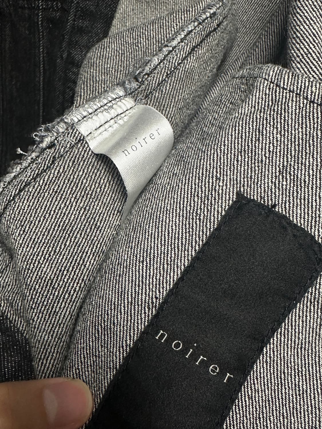 [노이어] 오버핏 크롭 데님 자켓 (블랙) 상품이미지6