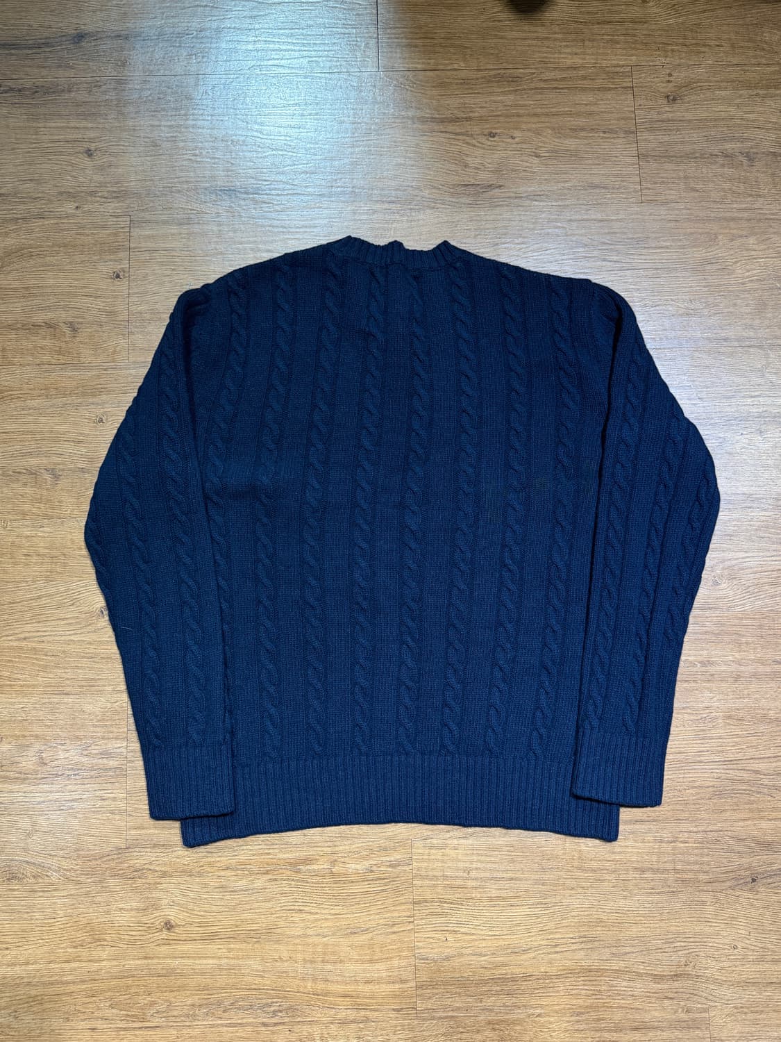 리넥츠 메리노울 케이블니트 네이비 상품이미지2