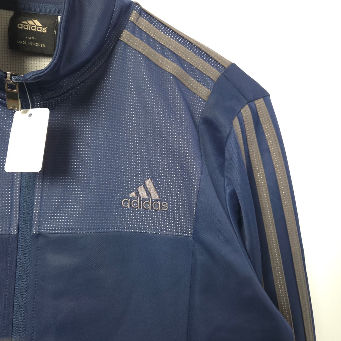 남여S-M 아디다스 네이비 배색 져지 집업 상품이미지2