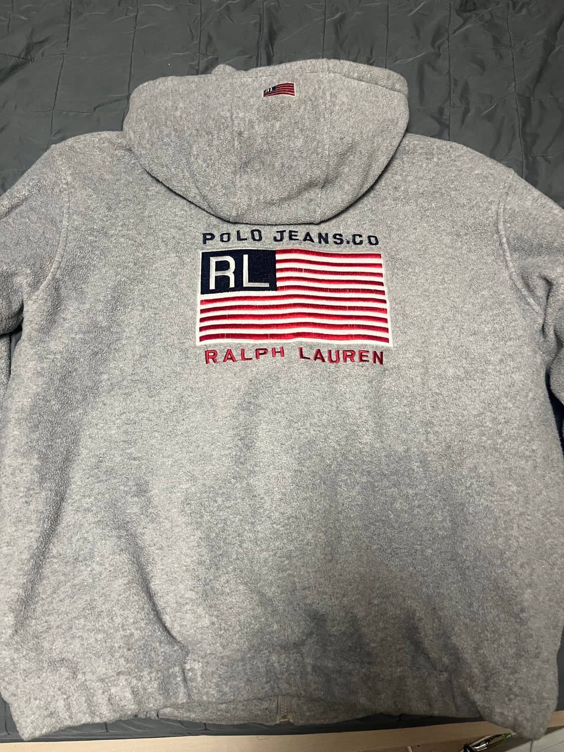 폴로 랄프로렌 성조기 후드 탈부착 후리스 플리스 집업 상품이미지2