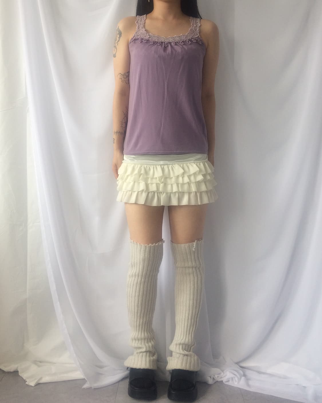 Back lace point sleeveless 상품이미지5
