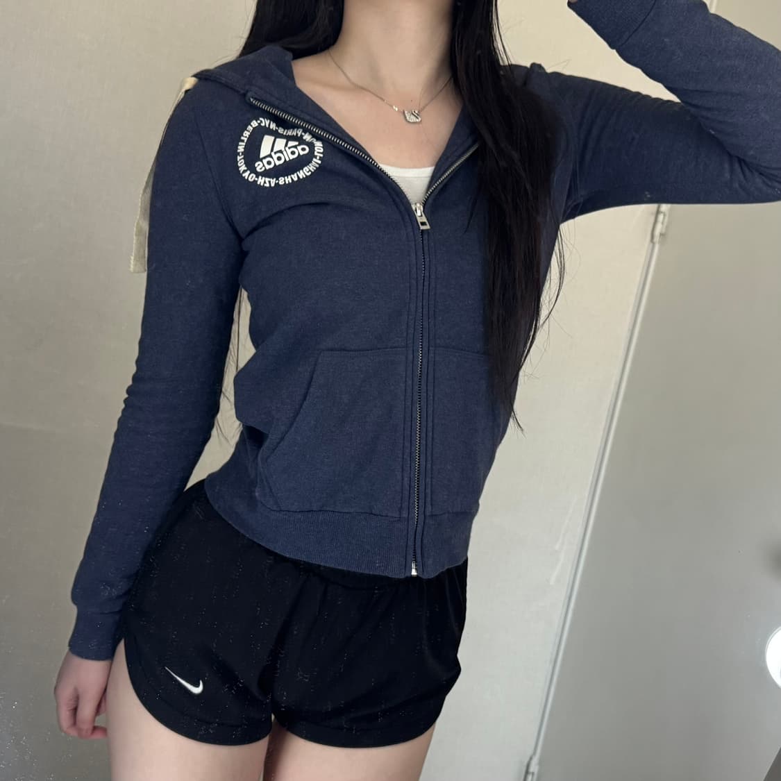 삼선 아디다스 슈퍼스타 영어 로고 후드집업 💙 상품이미지1