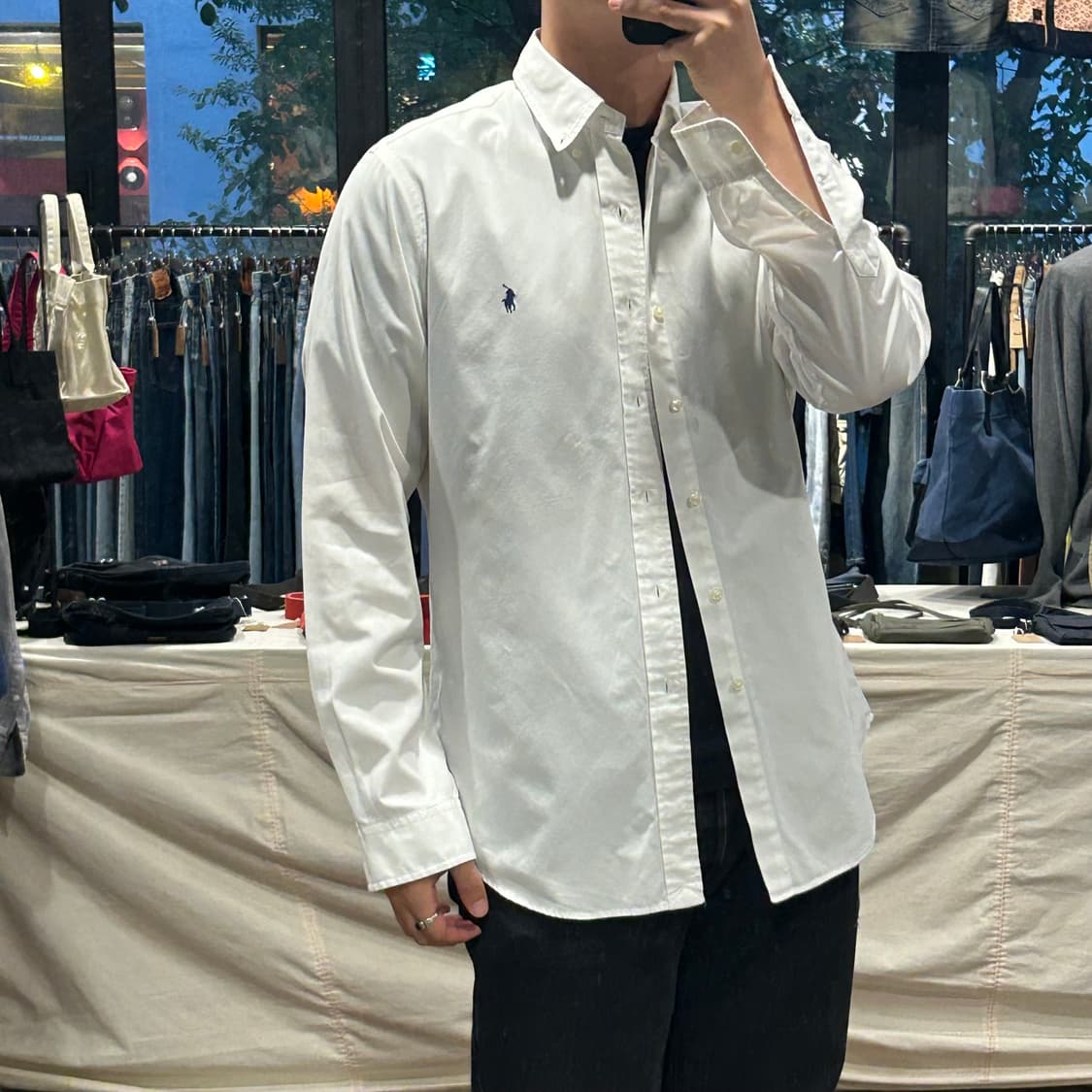 L) 폴로 랄프로렌 클래식 화이트 포플린 셔츠 상품이미지1
