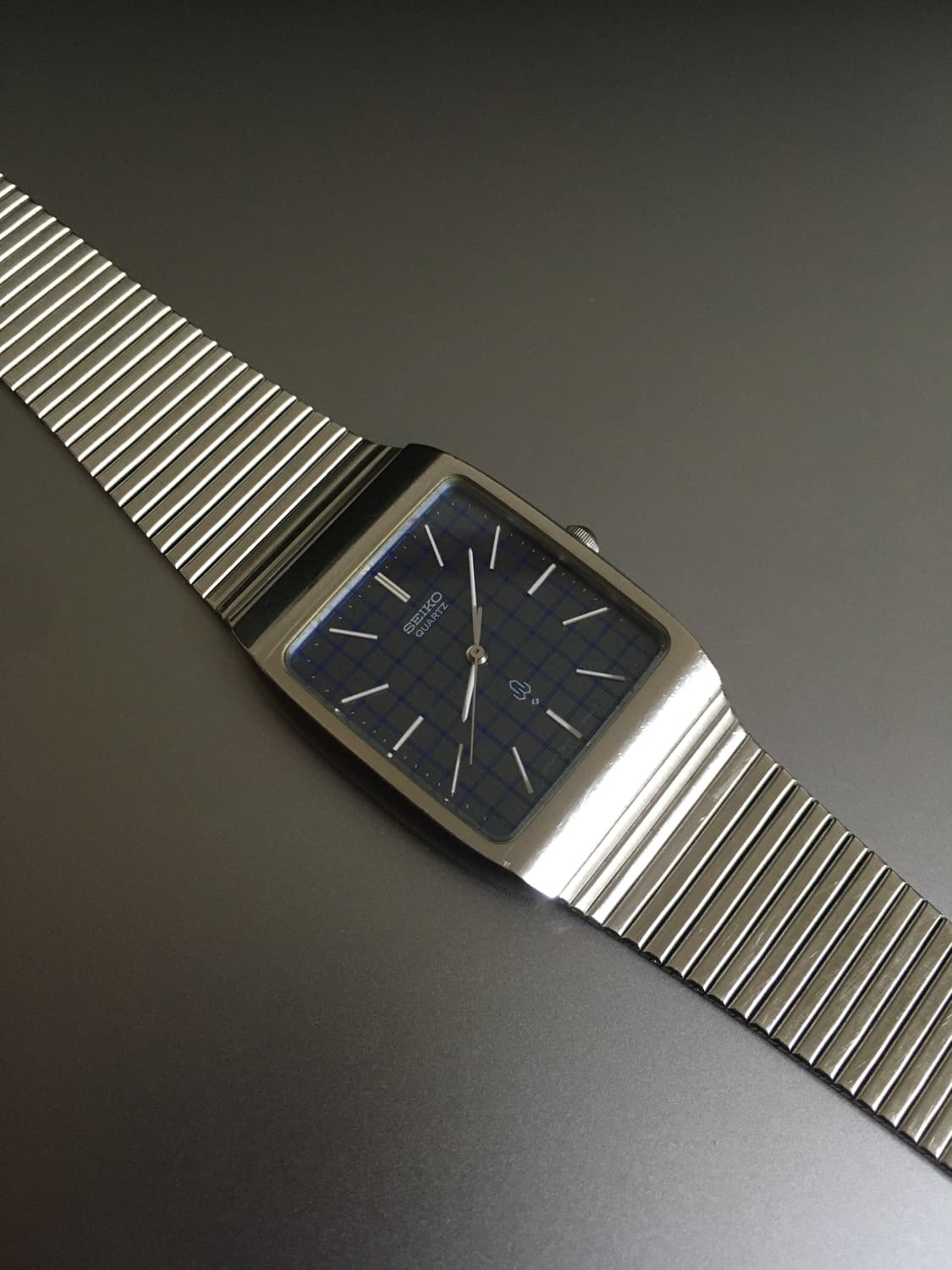 Seiko 70s blue check square quartz 상품이미지1