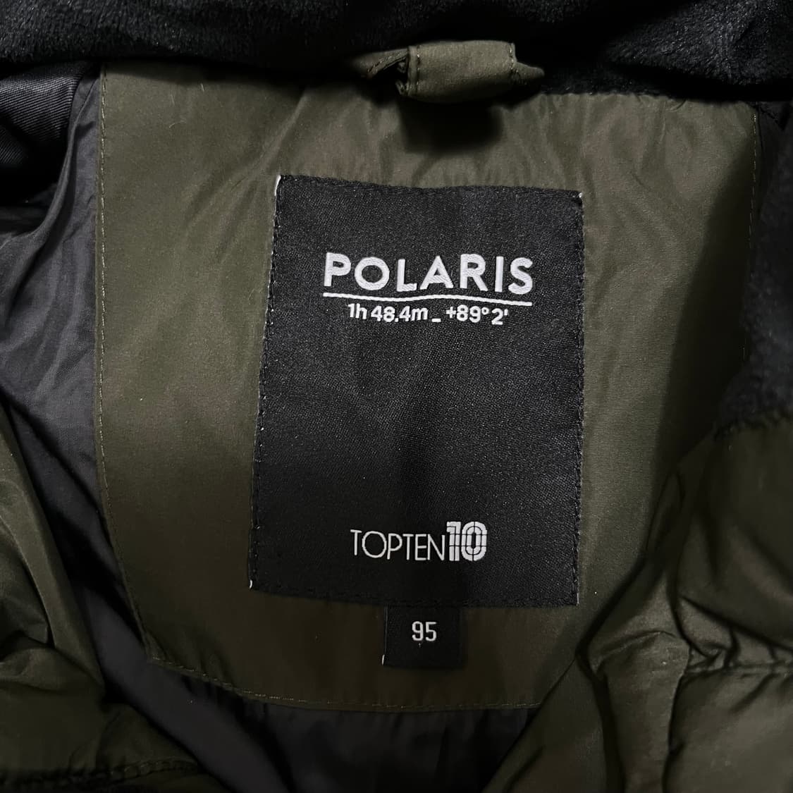 탑텐 폴라리스 덕다운 후드 롱패딩 점퍼 [카키] M/95 상품이미지4