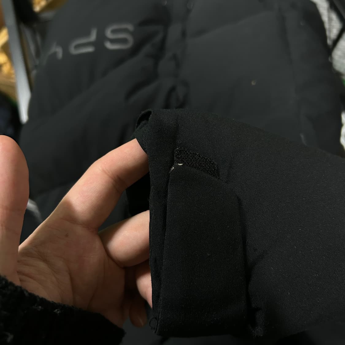 스파이더 퍼포먼스 덕다운 블랙 롱패딩(S) 상품이미지6