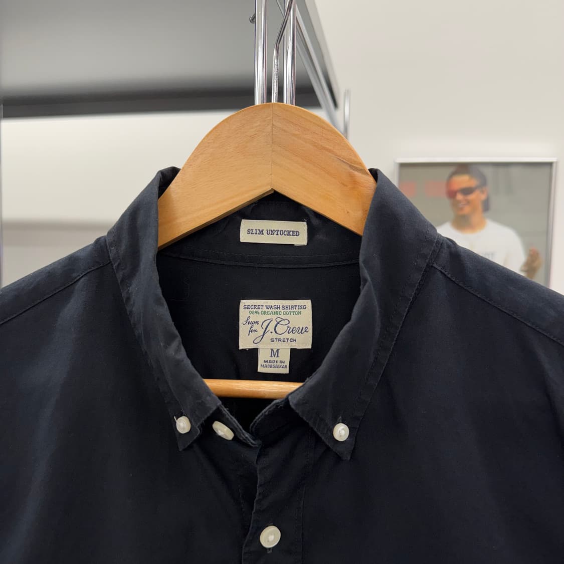 제이크루 오가닉 코튼 블랙 버튼다운 셔츠 (M)  상품이미지4