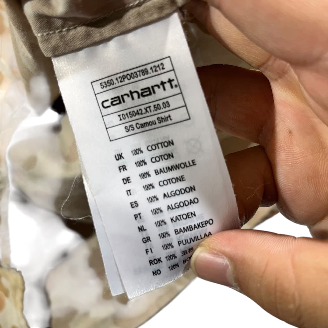 [Carhartt] 칼하트 원포켓 카모 반팔셔츠 상품이미지5