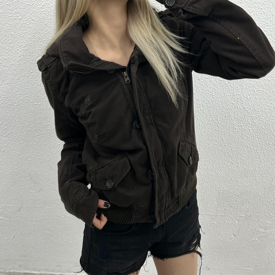 아베크롬비 y2k 초코맛 후드 자켓 M 상품이미지1