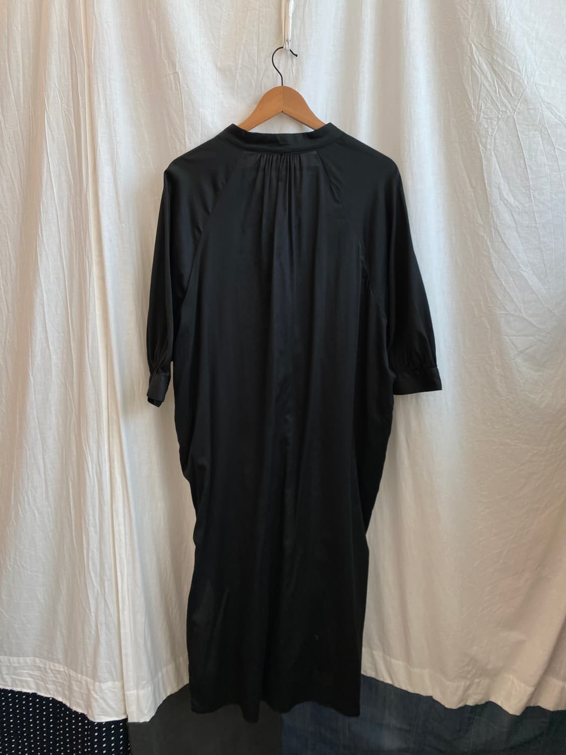 블랙 롱셔츠원피스(F) 상품이미지3