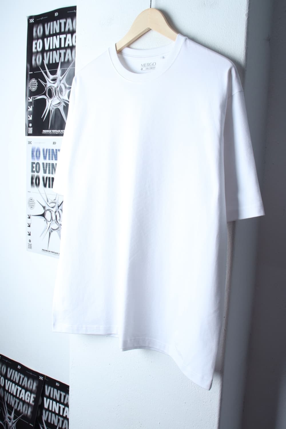 (L-XL) 메르고 반팔 티셔츠 화이트 무지 기본-H31390 상품이미지1