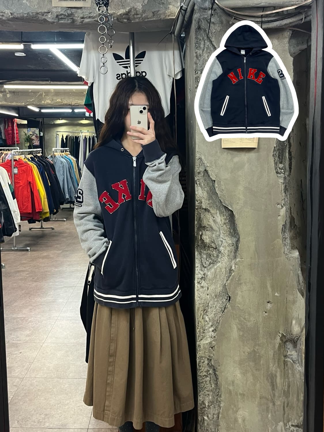 나이키 플리스로고 후드집업 네이비 XL #csz2254 상품이미지1