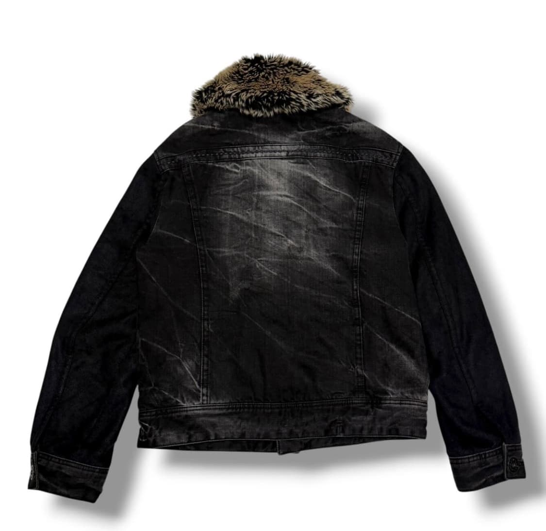 버커루 퍼카라 흑청 데님자켓 상품이미지2