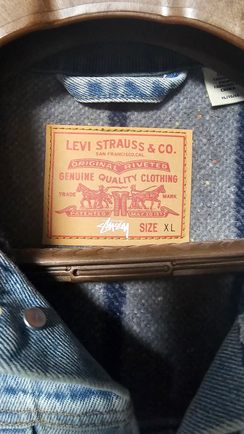 (단품) 스투시 X 리바이스 엠보스트 트러커 자켓 XL 상품이미지5