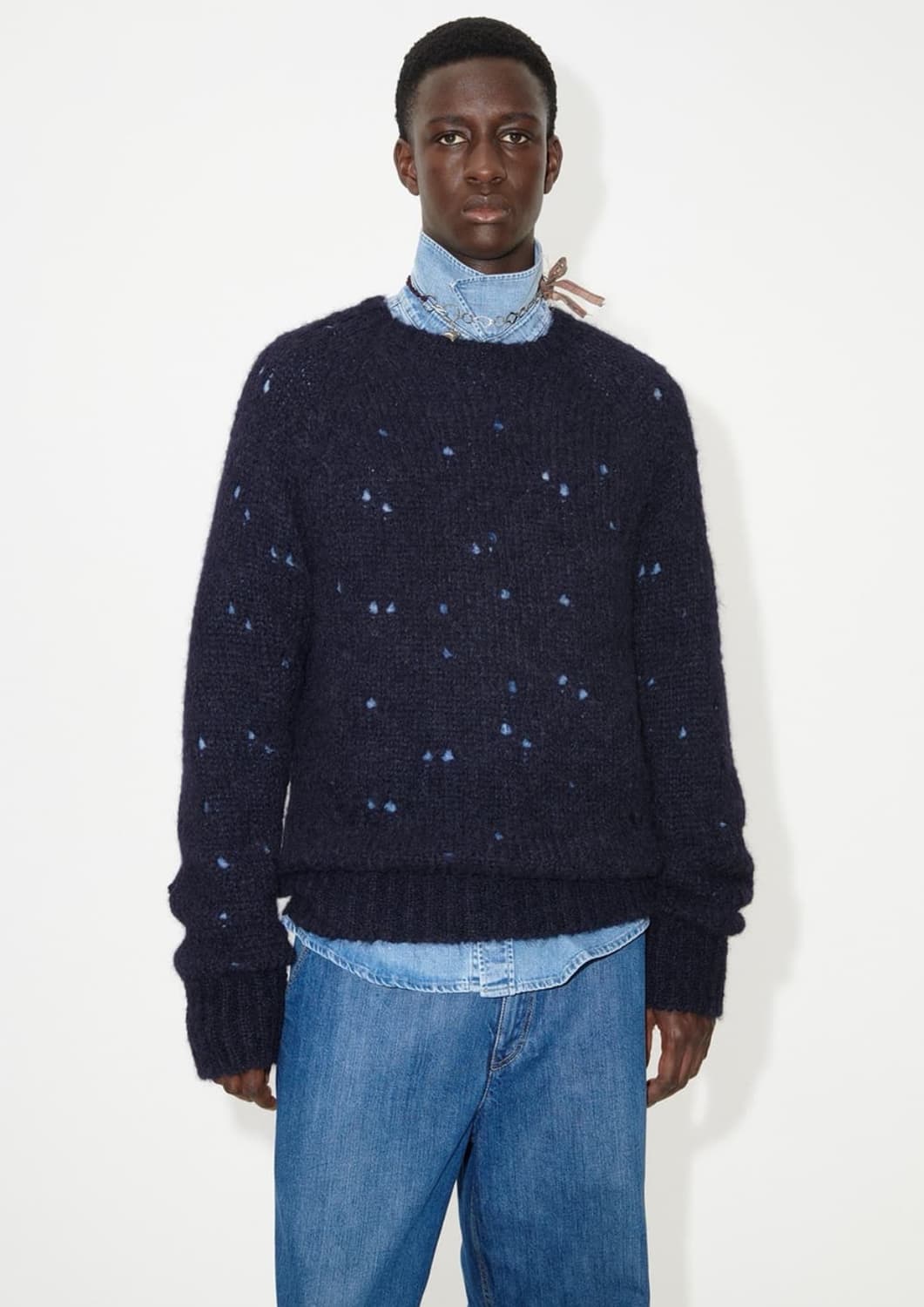 아워레가시 LNEEDLE DROP 니트  48사이즈 상품이미지1