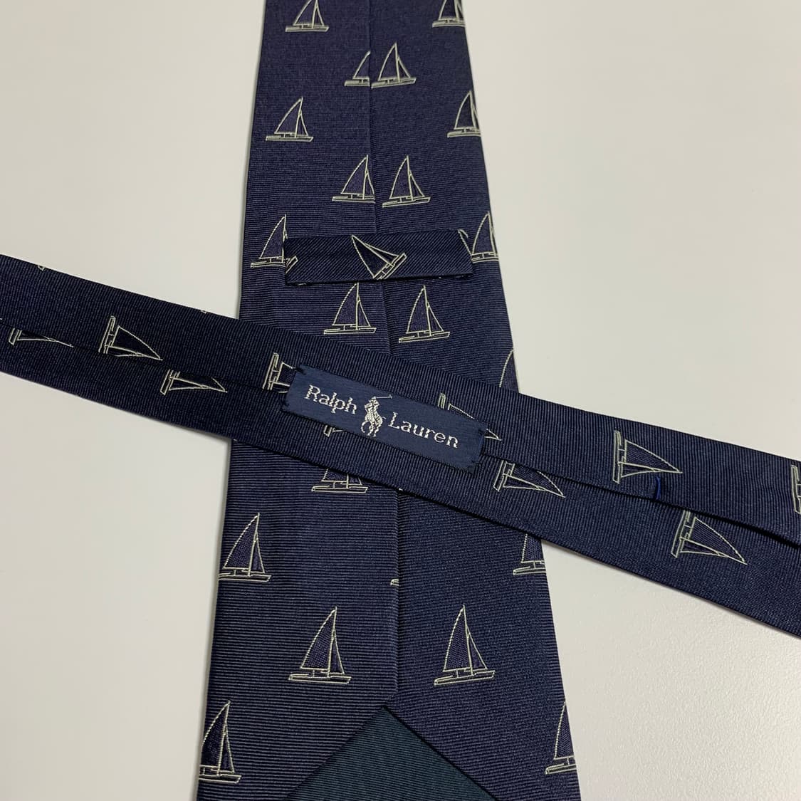 폴로 랄프로렌(POLO) 클래식 정장넥타이 네이비 최상급 9.2cm 상품이미지5