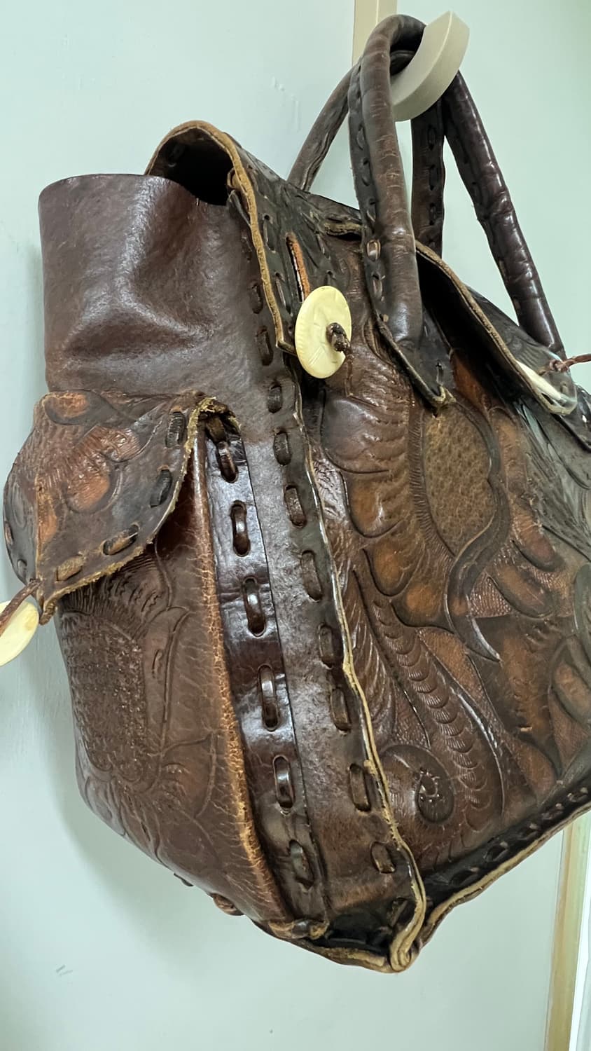 빈티지 가죽 토트백 상품이미지5