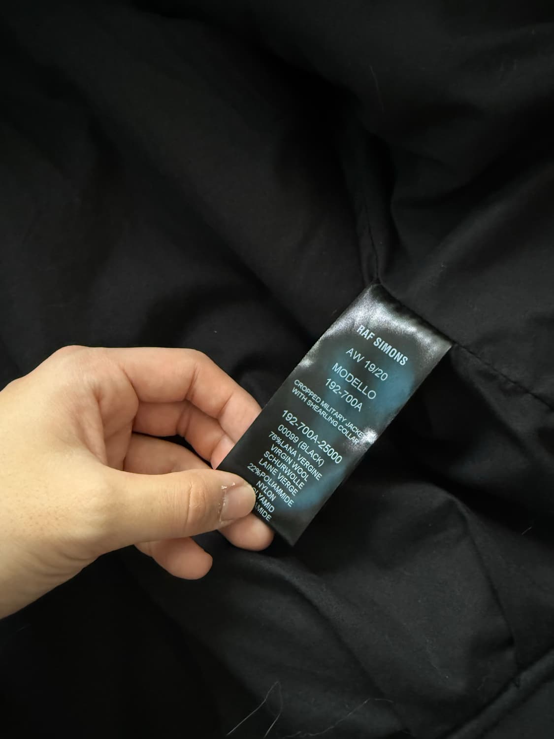 라프시몬스 밀리터리 크롭 울 자켓 46 상품이미지7