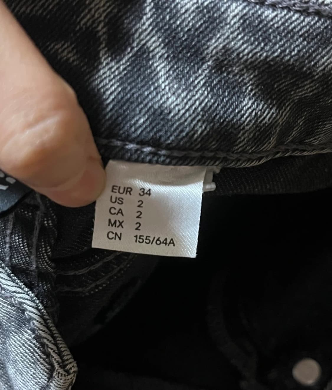 H&M 흑청 부츠컷 데님 34 상품이미지2