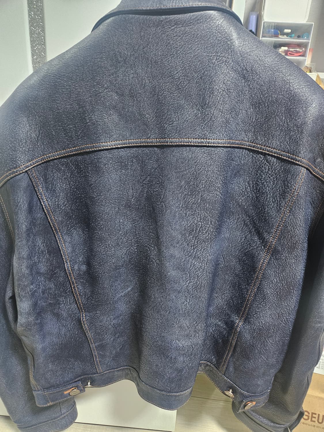 렉토 24fw 빈티지이펙트 데님레더 L사이즈 상품이미지3