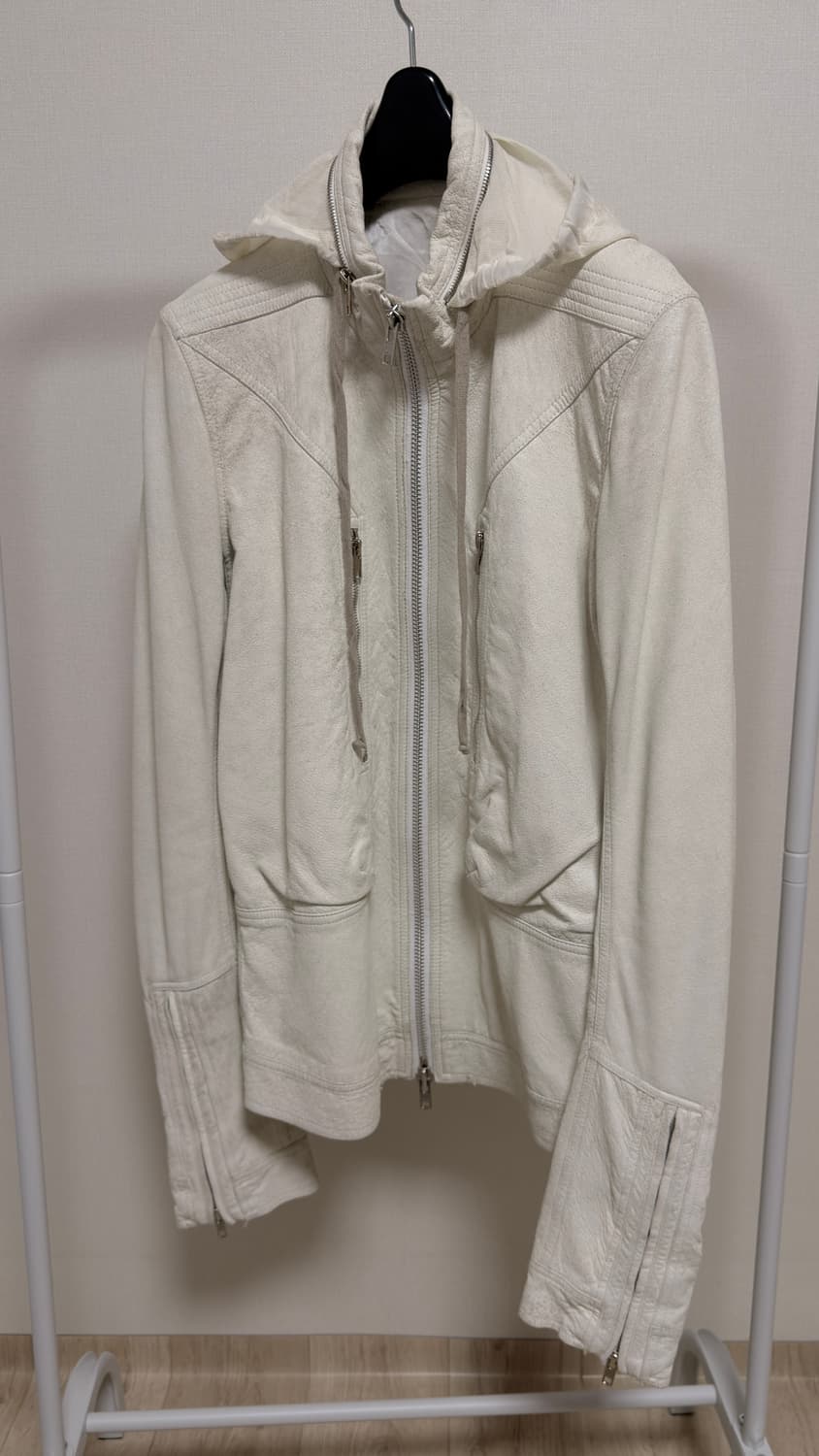 릭오웬스 아카이브 램스킨 화이트 레더자켓50 상품이미지1