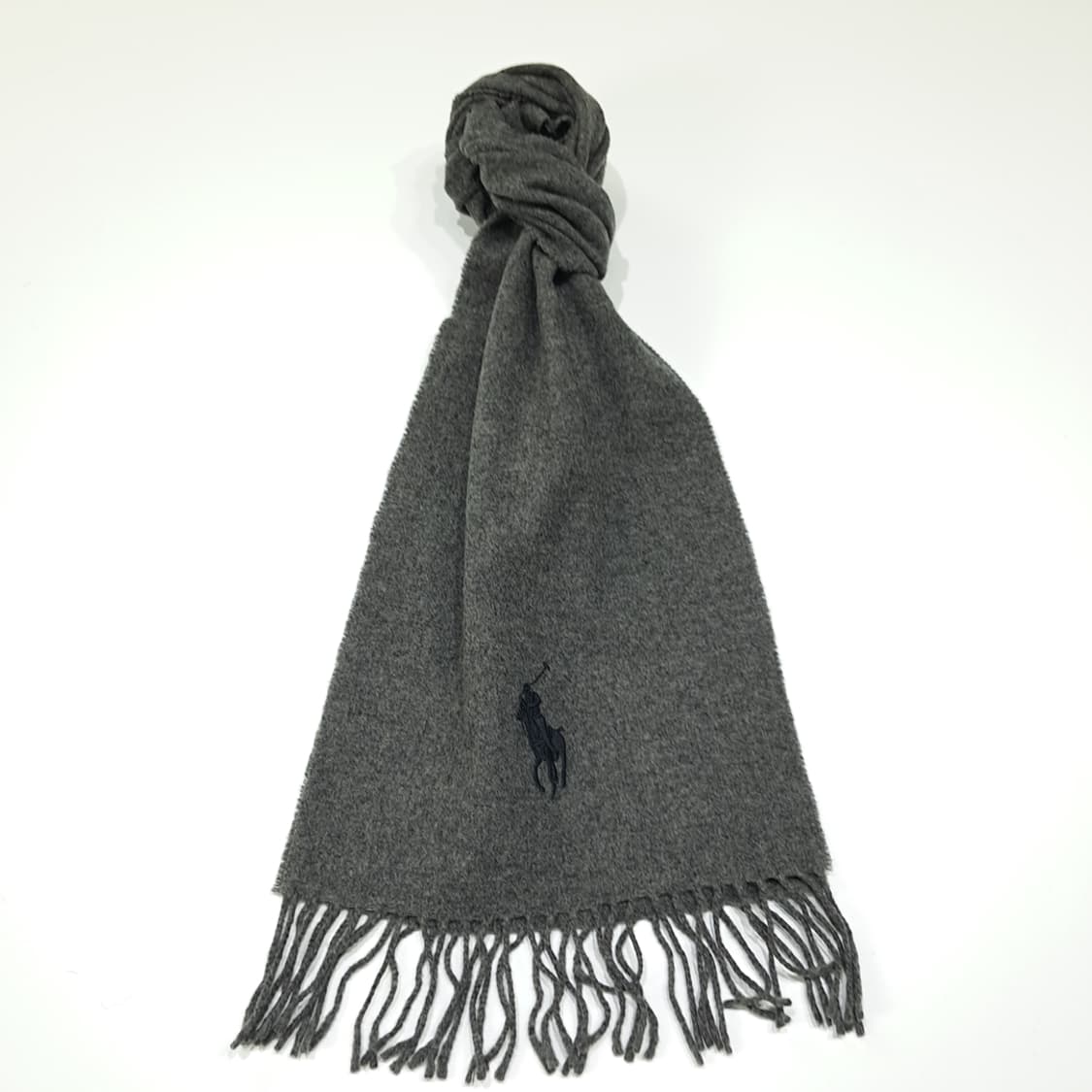 MX554 폴로 90s 이태리판 램스울 그레이 머플러 목도리 상품이미지1