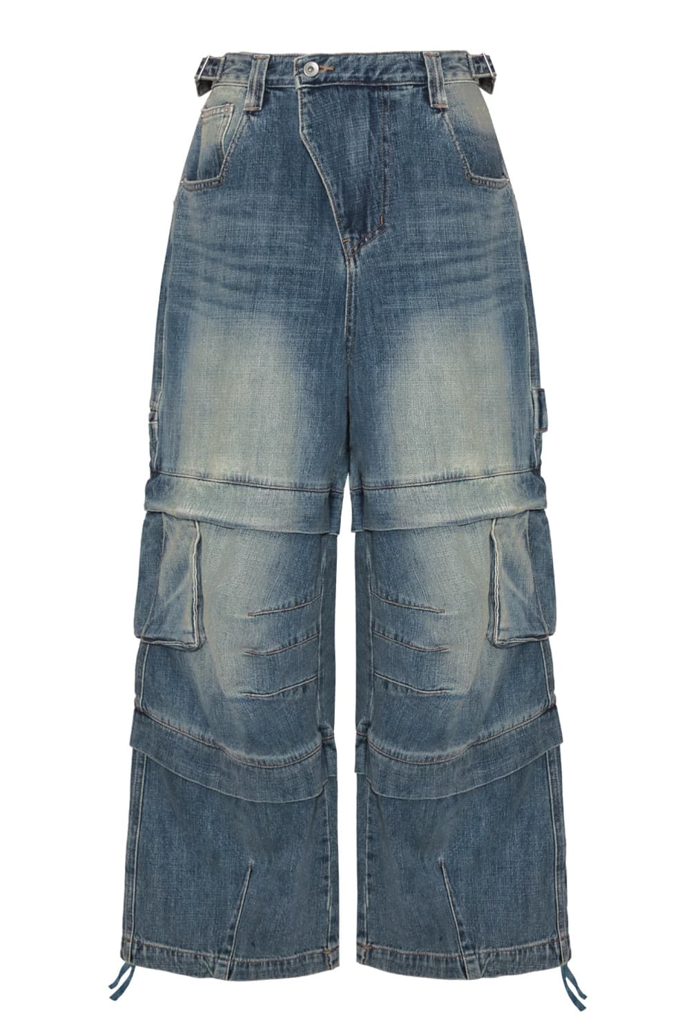 2 카미엔 타이탄 배기 데님 팬츠 블루 미시착 새제품 판매 상품이미지1