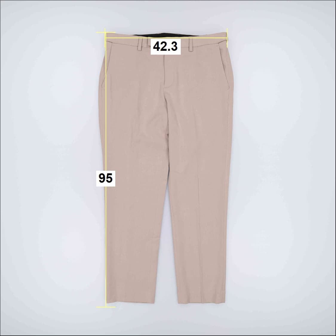 [32] 무신사 스탠다드 테이퍼드 히든 밴딩 크롭 슬랙스 4015 상품이미지9