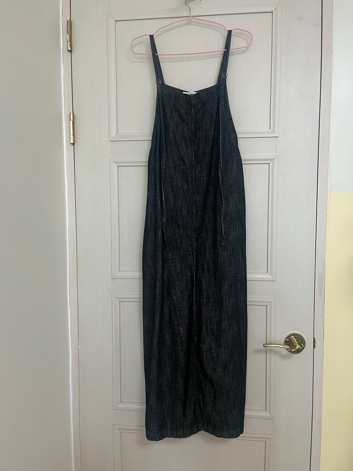 진청 데님 롱 오버롤 멜빵 원피스 상품이미지3