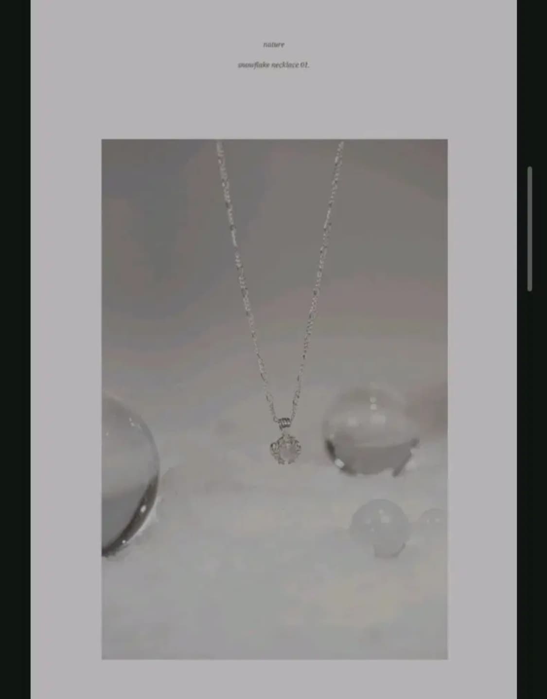 투모로우오브젝트 tomorrowobject snowflake 목걸이 상품이미지3