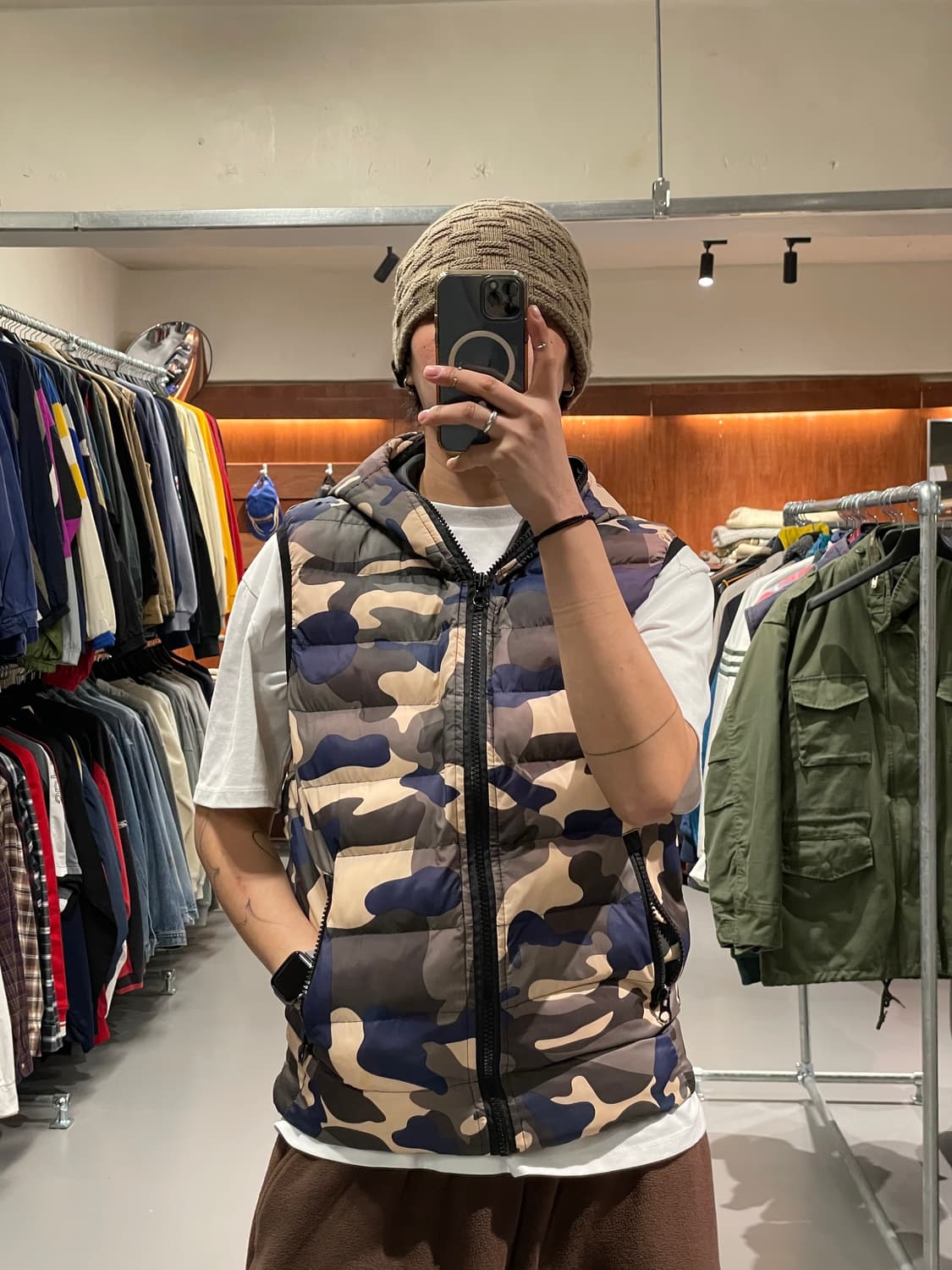 카모플라주 패딩 조끼   상품이미지2