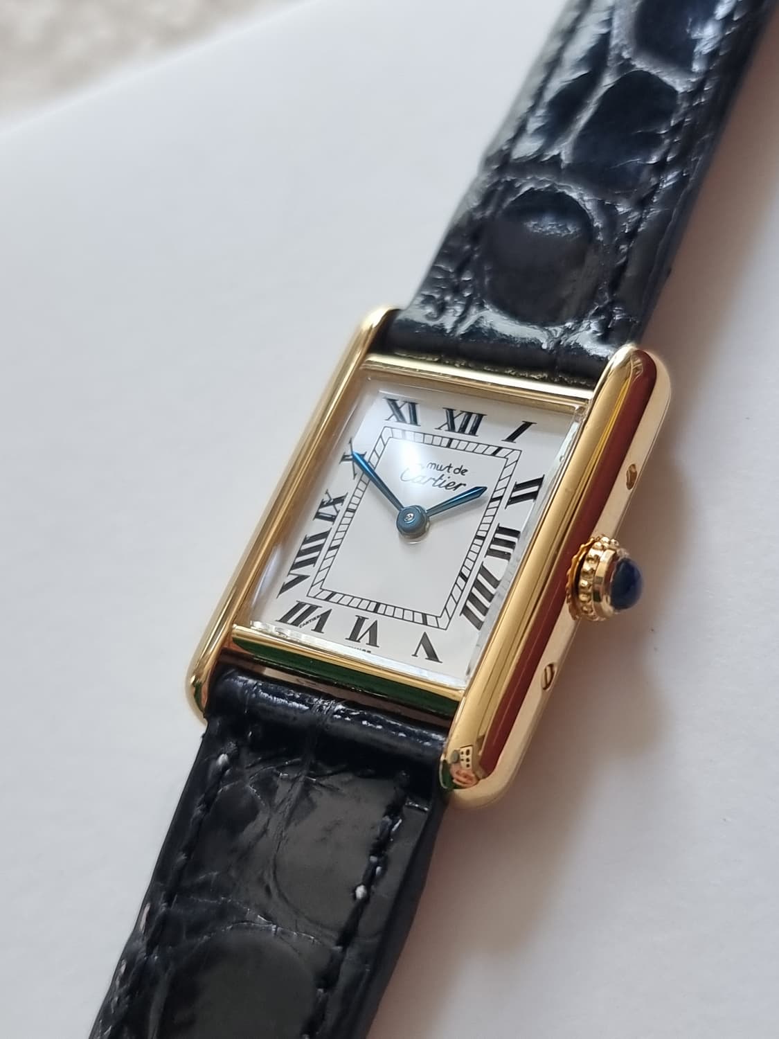 까르띠에 빈티지 탱크머스트 화이트다이얼 S 디버클 여성시계 90년대 상품이미지2