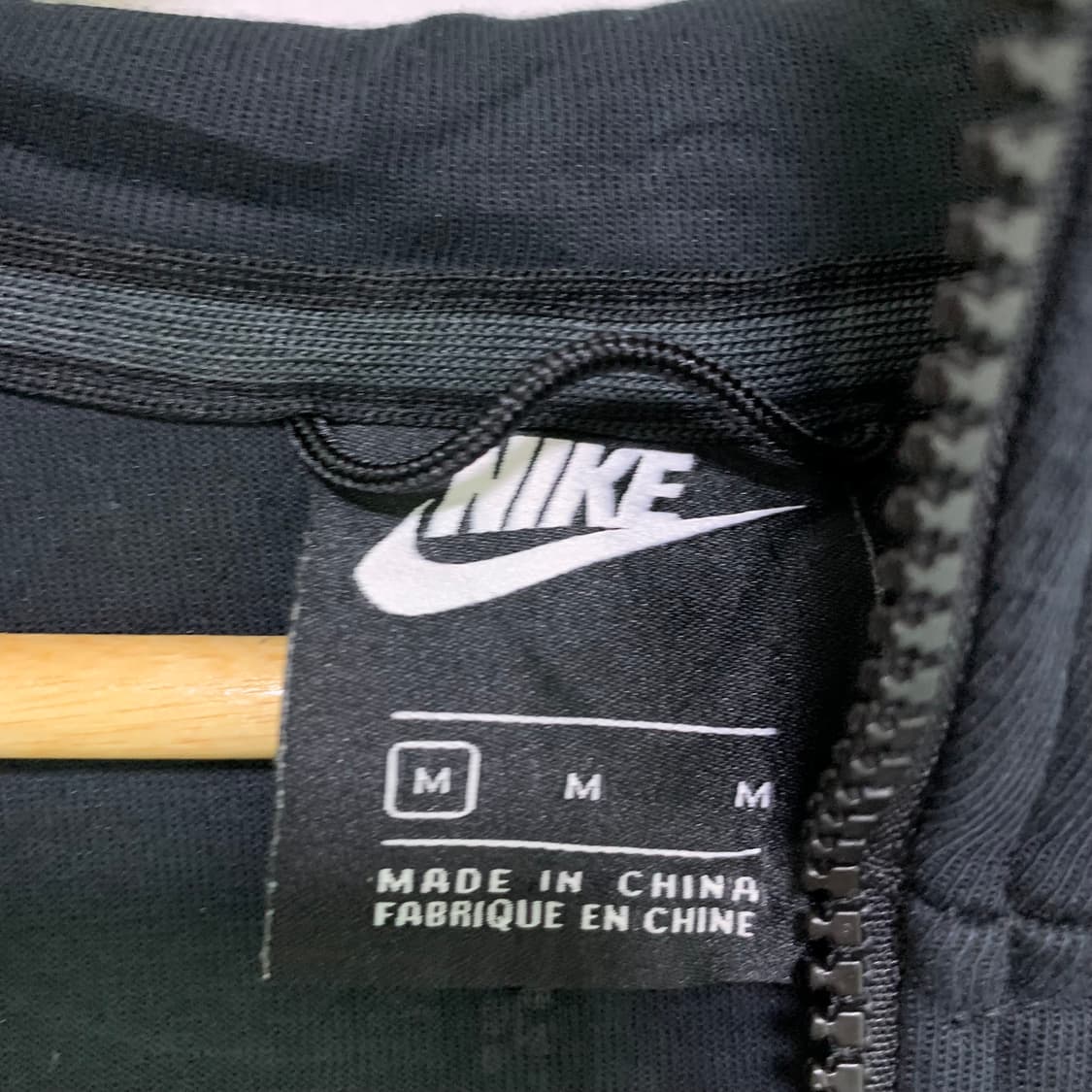 나이키 테크 플리스 후드 집업 블랙 빈티지 남성 M 남녀공용 상품이미지5