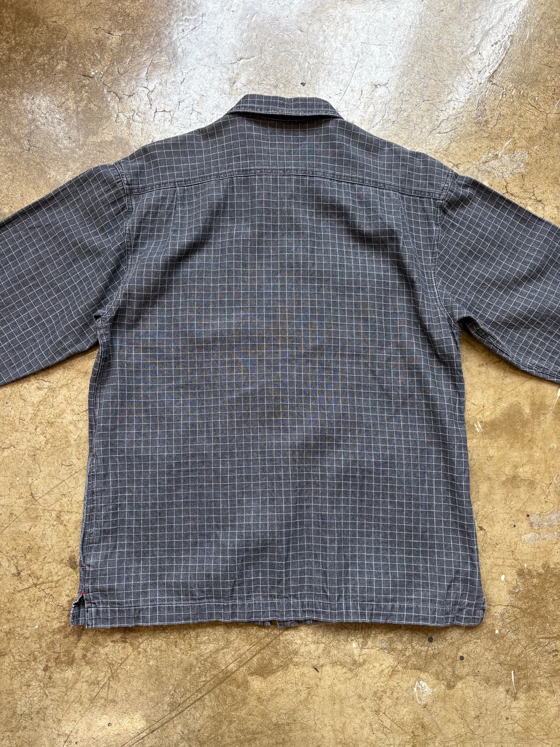 90s Zippo 체크 코튼 집업 재킷 상품이미지5