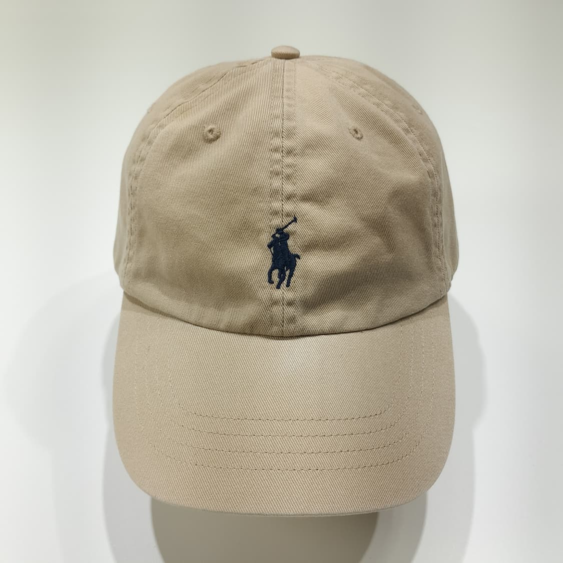 CL423 폴로 다크네이비 포니 베이지 볼캡 모자 상품이미지3