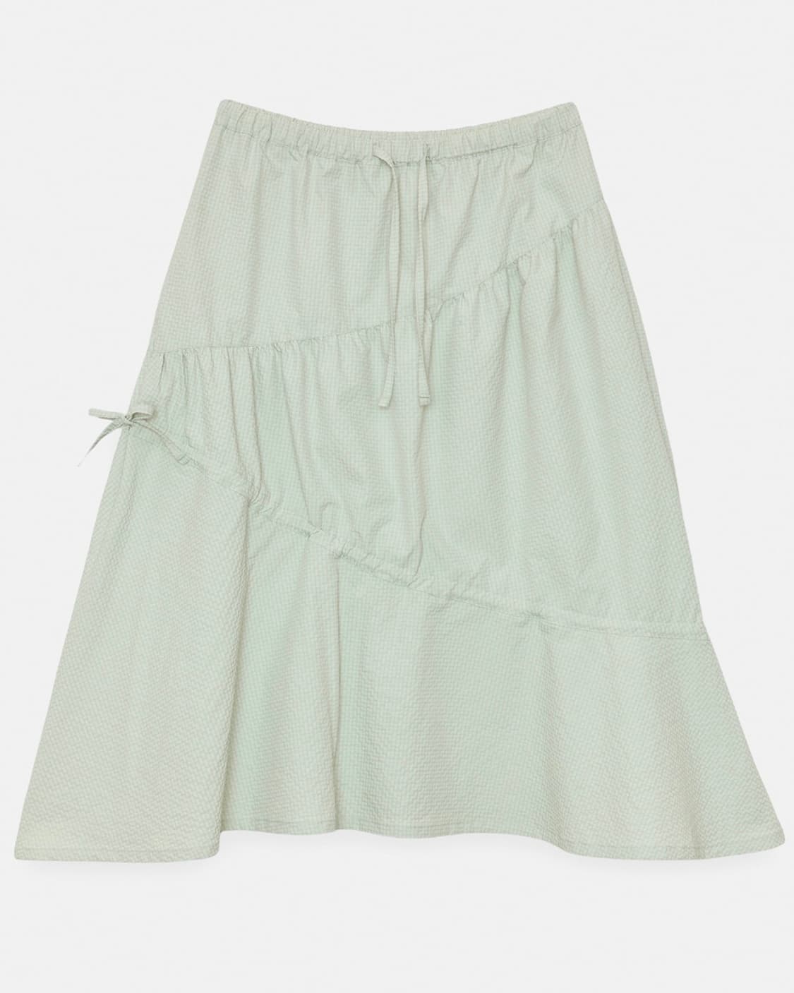 엔조블루스 시어서커 셔링 스커트 (크림) 상품이미지2