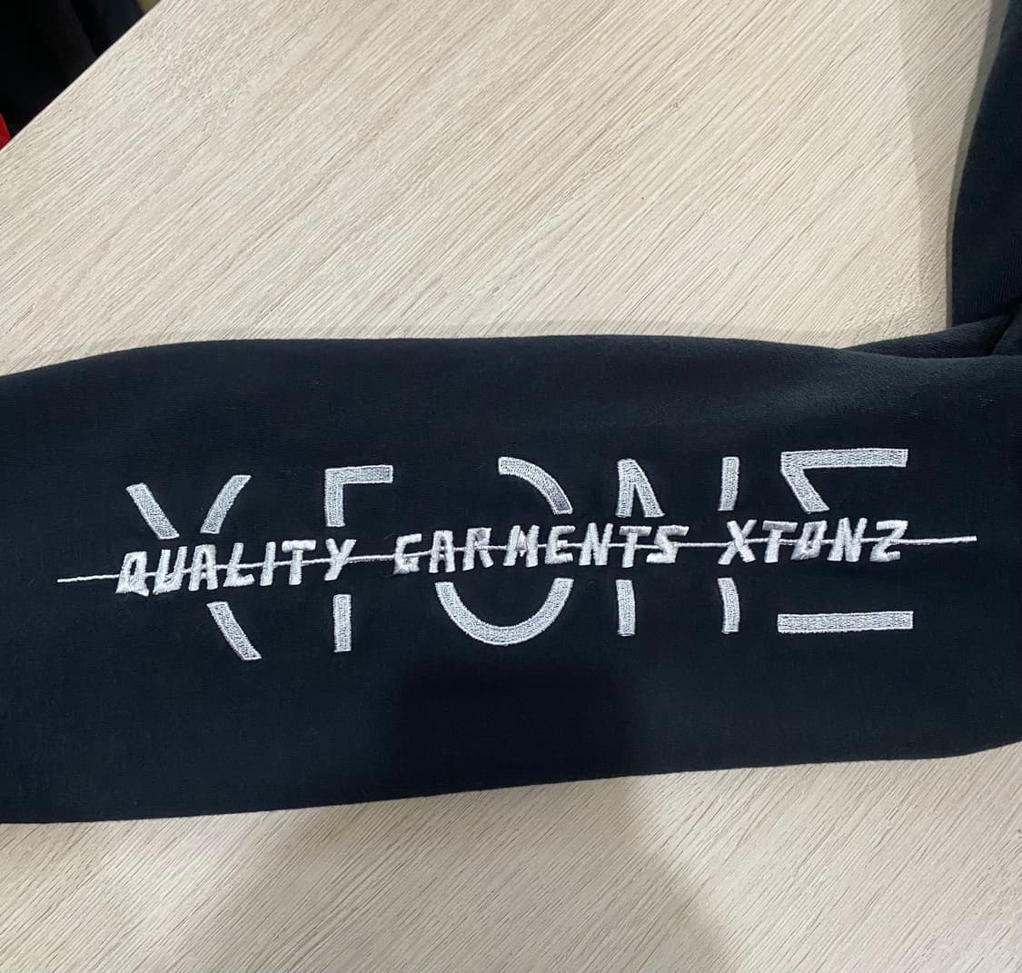 XTONZ 검정색 후드티 (L/오버핏) 상품이미지7