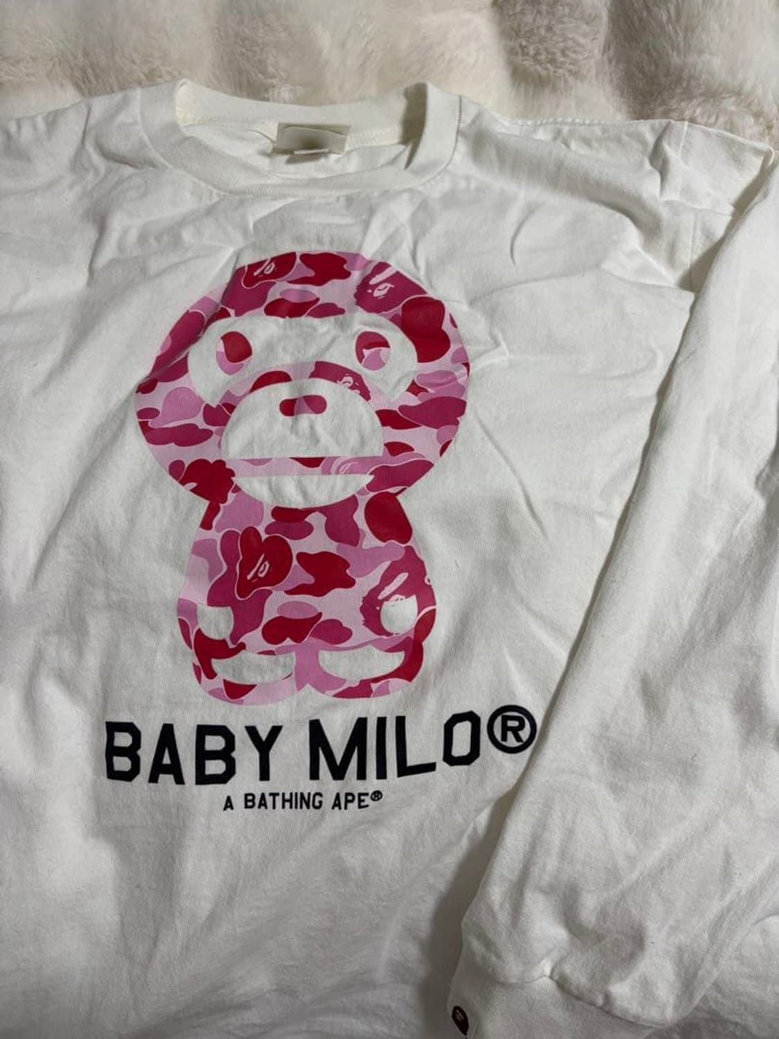 베이프 ABC 카모 베이비 마일로 롱슬리브 티셔츠 상품이미지1